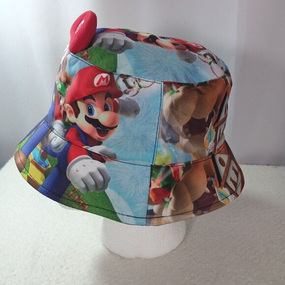 Super Mario Bros Reversible Bucket Hat Youth OSFM Nintendo Mario - Picture 3 of 8